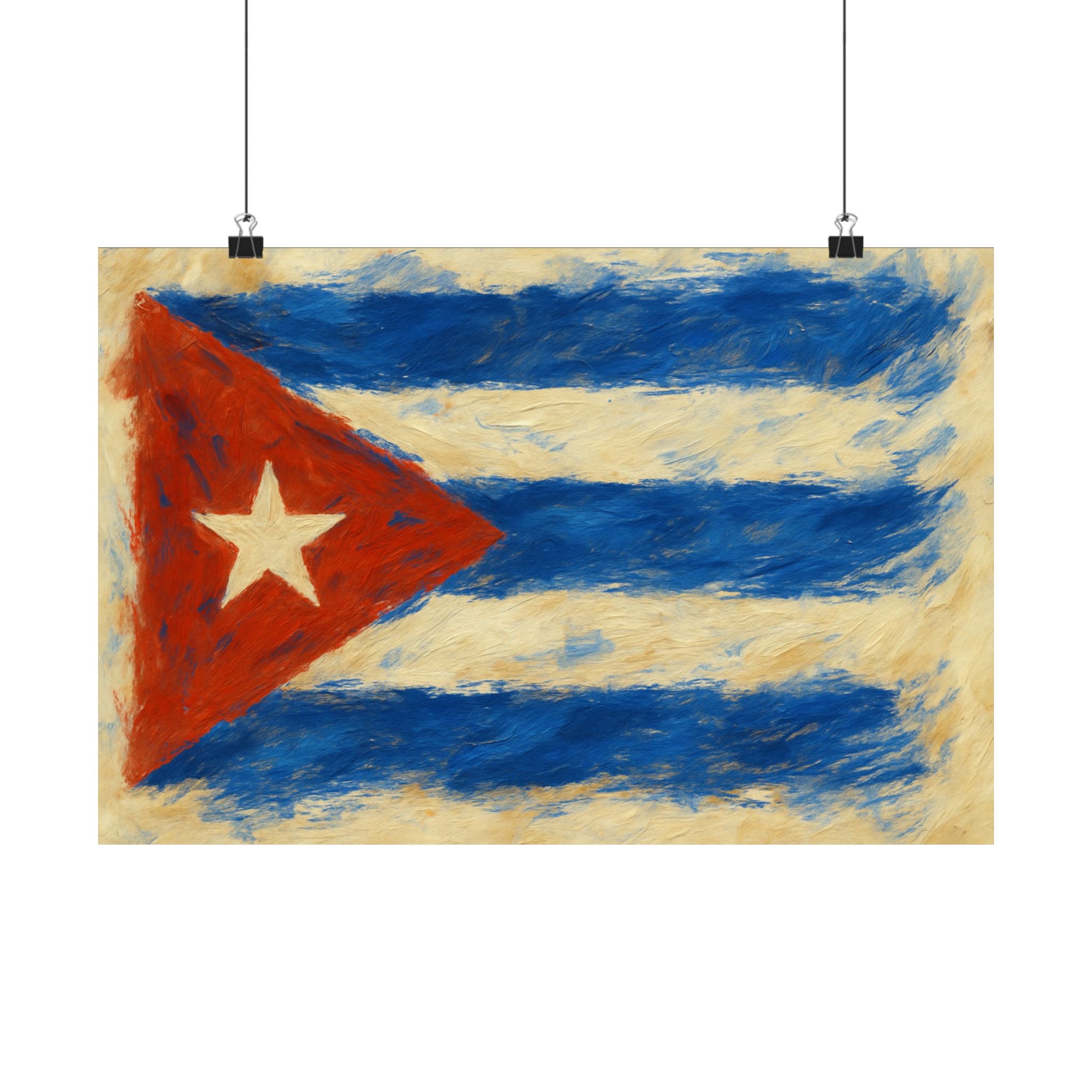 Cuban Flag Posters(Matte), Wall Art, Home Decor, Gift for Travelers, Travel Decor, Vintage Style, Art Print