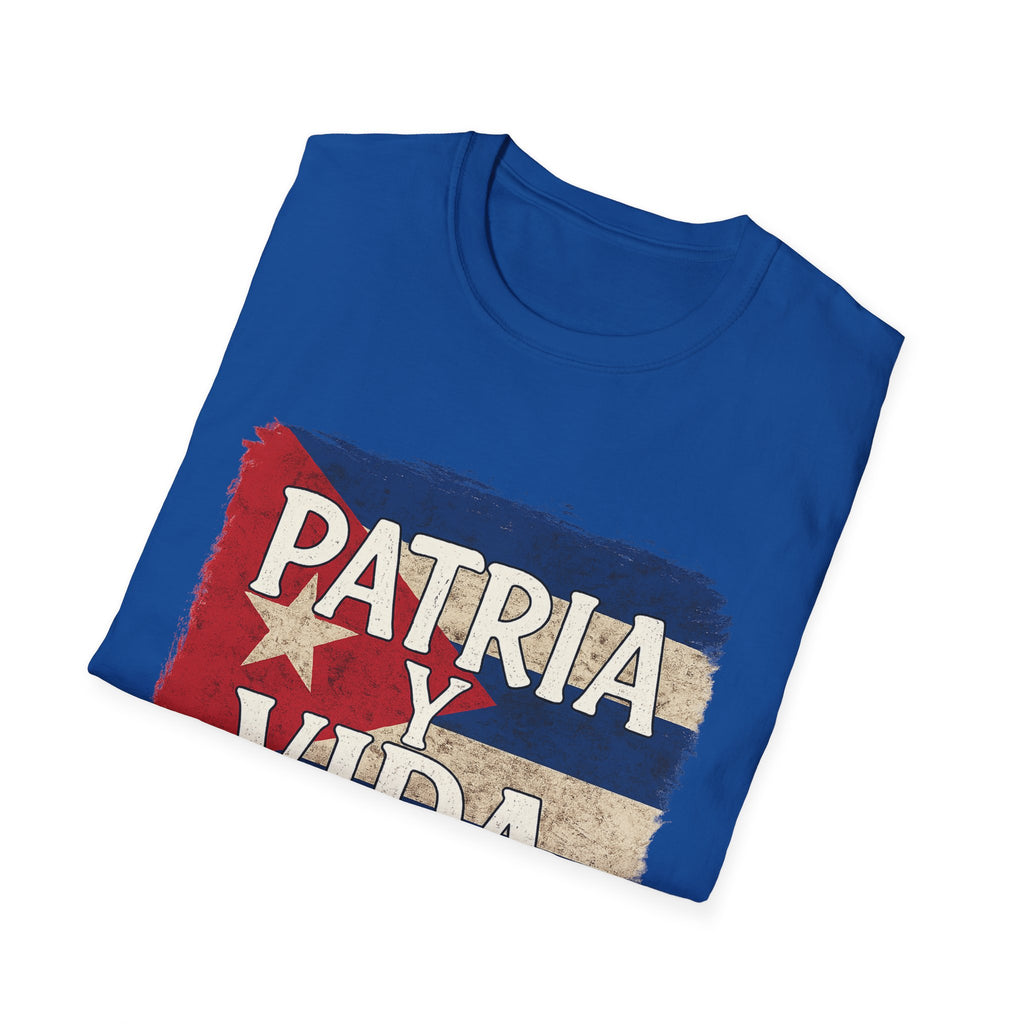 Cuban Pride T-Shirt | Patria y Vida | Unisex Softstyle Tee for Family Gatherings, Festivals, and Everyday Wear