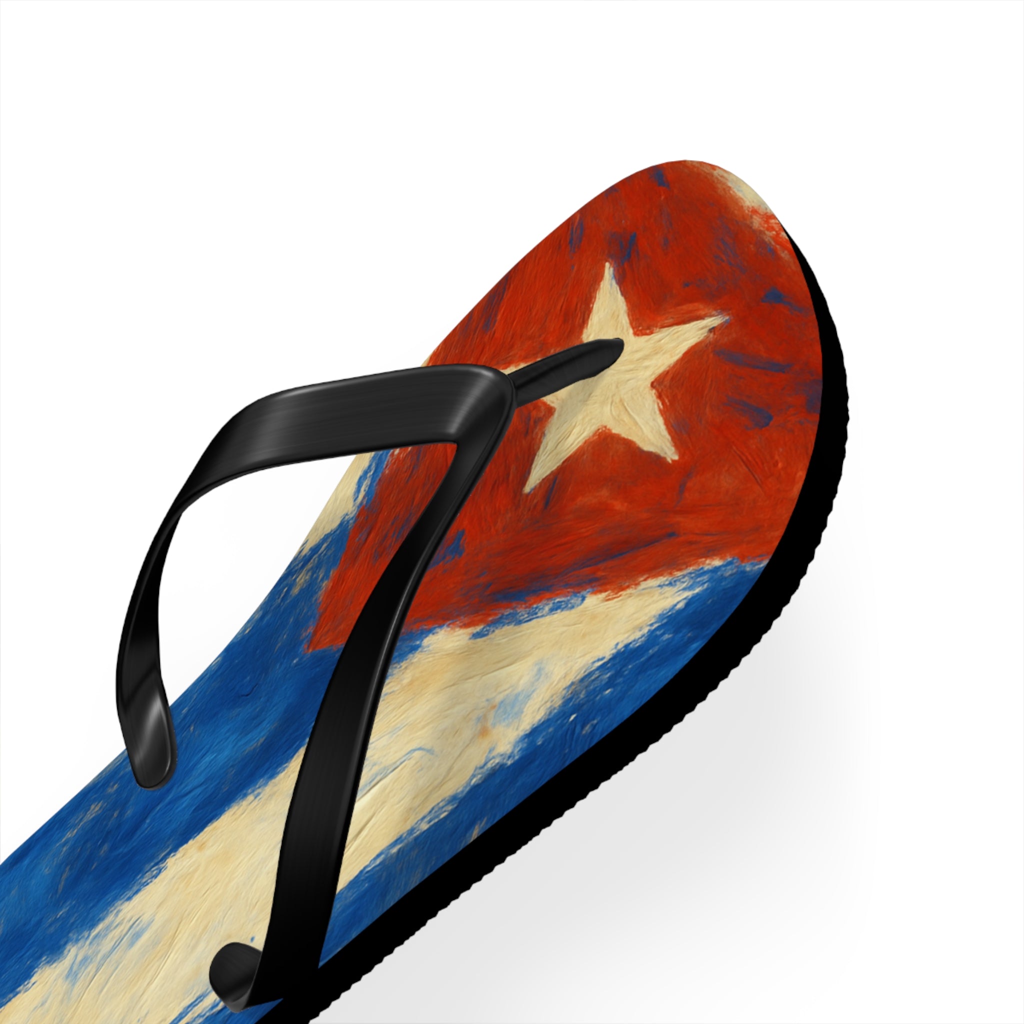 Cuban Flag Flip Flops - Summer Sandals, Beachwear, Vacation Essentials, Tropical Gift, Poolside Comfort