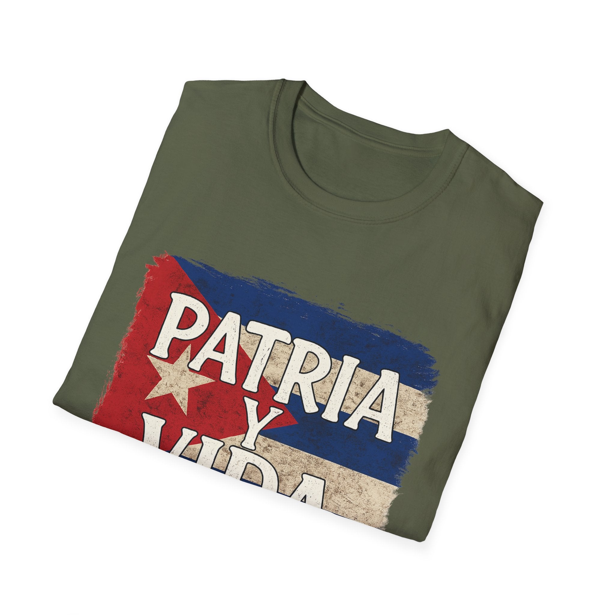 Cuban Pride T-Shirt | Patria y Vida | Unisex Softstyle Tee for Family Gatherings, Festivals, and Everyday Wear
