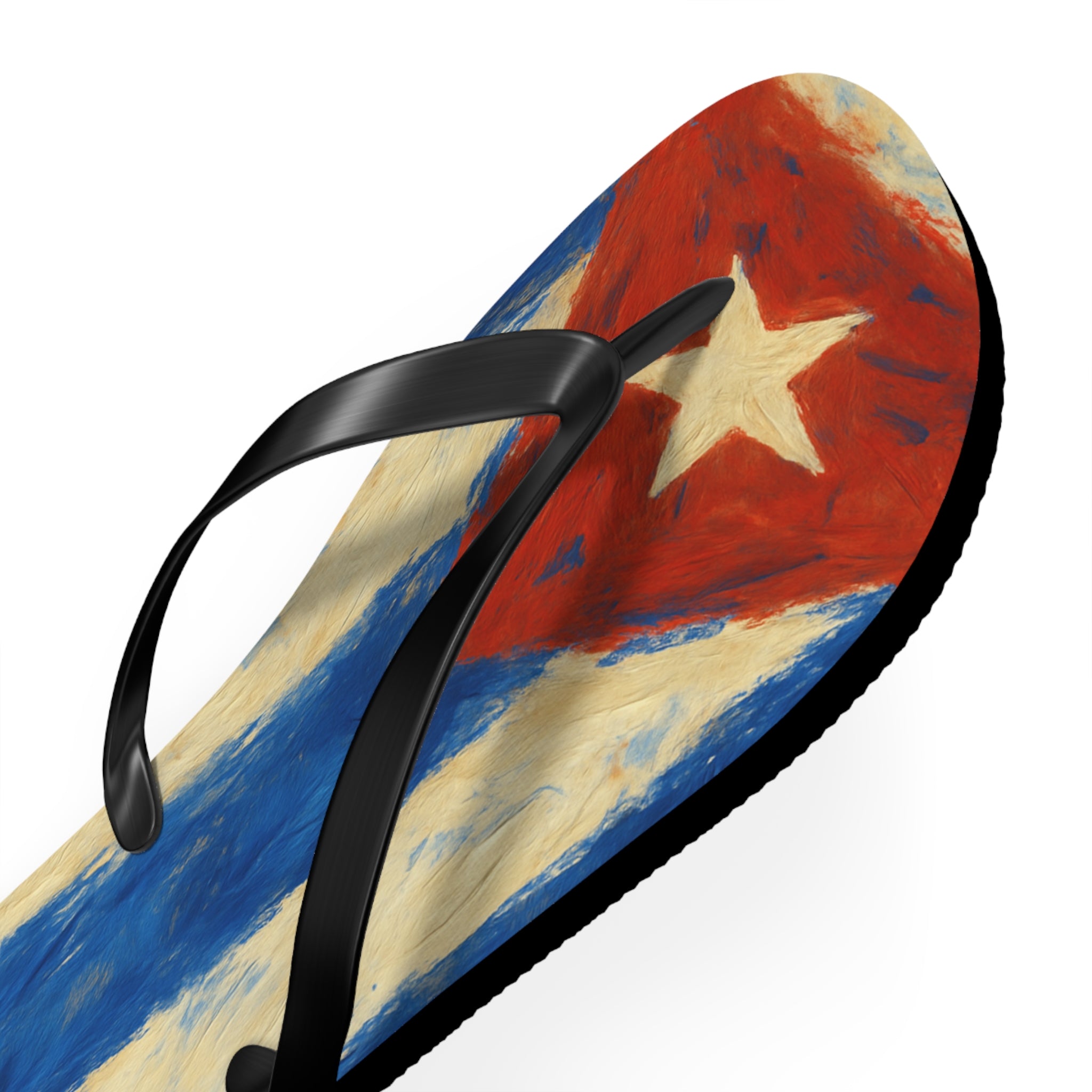 Cuban Flag Flip Flops - Summer Sandals, Beachwear, Vacation Essentials, Tropical Gift, Poolside Comfort