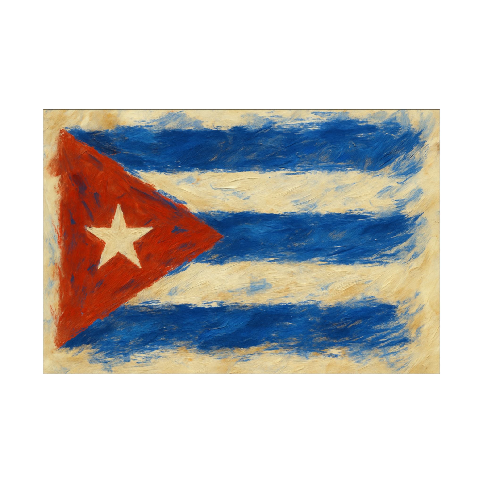 Cuban Flag Posters(Matte), Wall Art, Home Decor, Gift for Travelers, Travel Decor, Vintage Style, Art Print