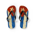 Cuban Flag Flip Flops - Summer Sandals, Beachwear, Vacation Essentials, Tropical Gift, Poolside Comfort