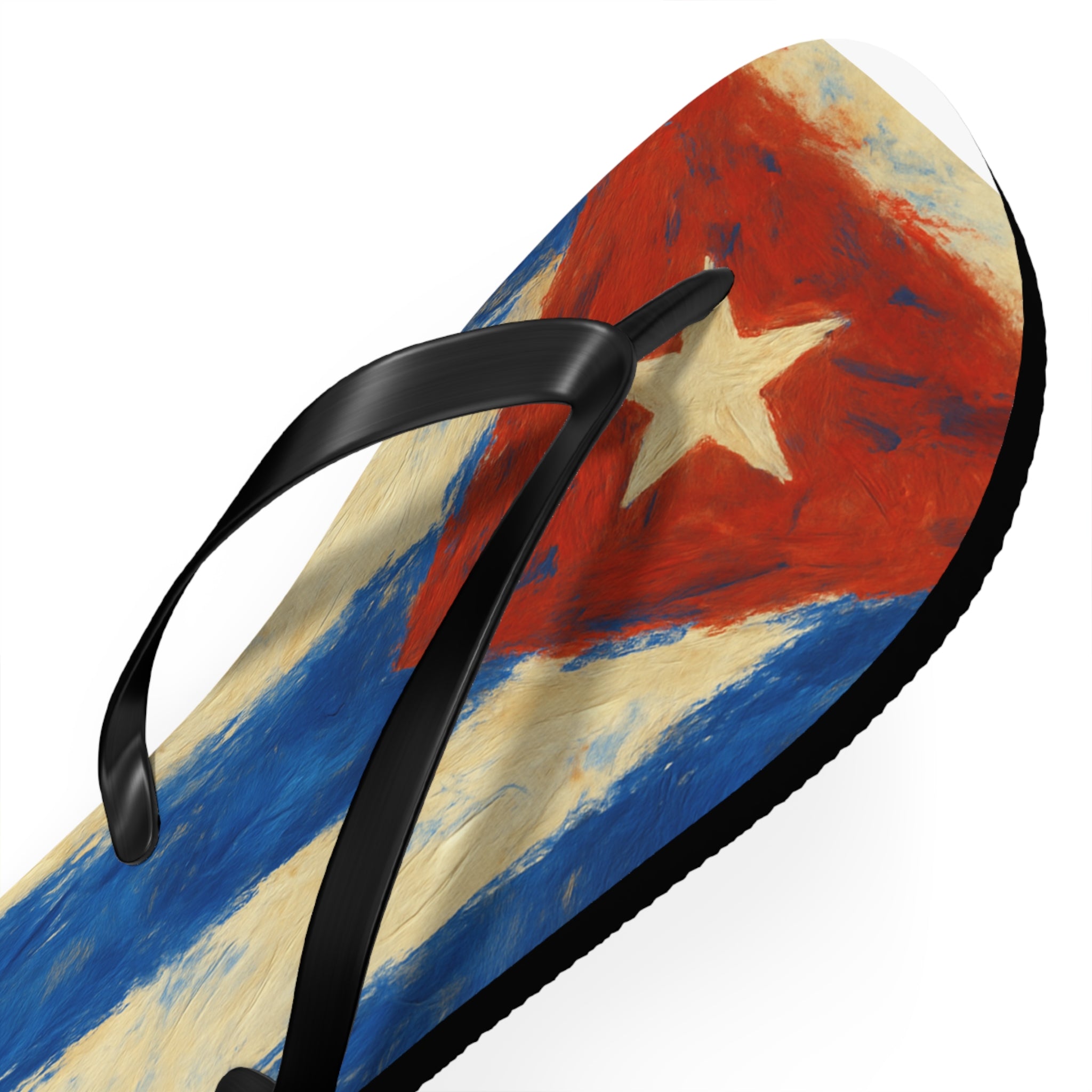 Cuban Flag Flip Flops - Summer Sandals, Beachwear, Vacation Essentials, Tropical Gift, Poolside Comfort