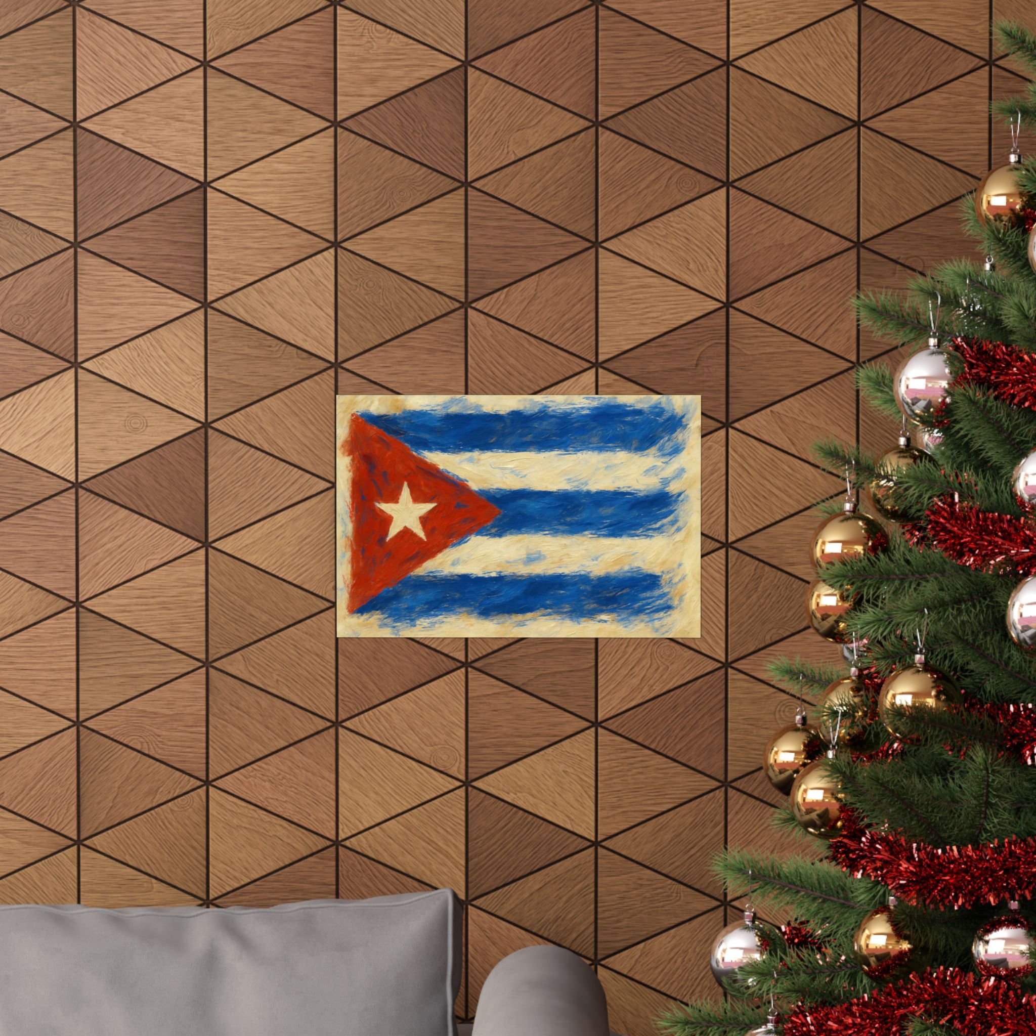 Cuban Flag Posters(Matte), Wall Art, Home Decor, Gift for Travelers, Travel Decor, Vintage Style, Art Print